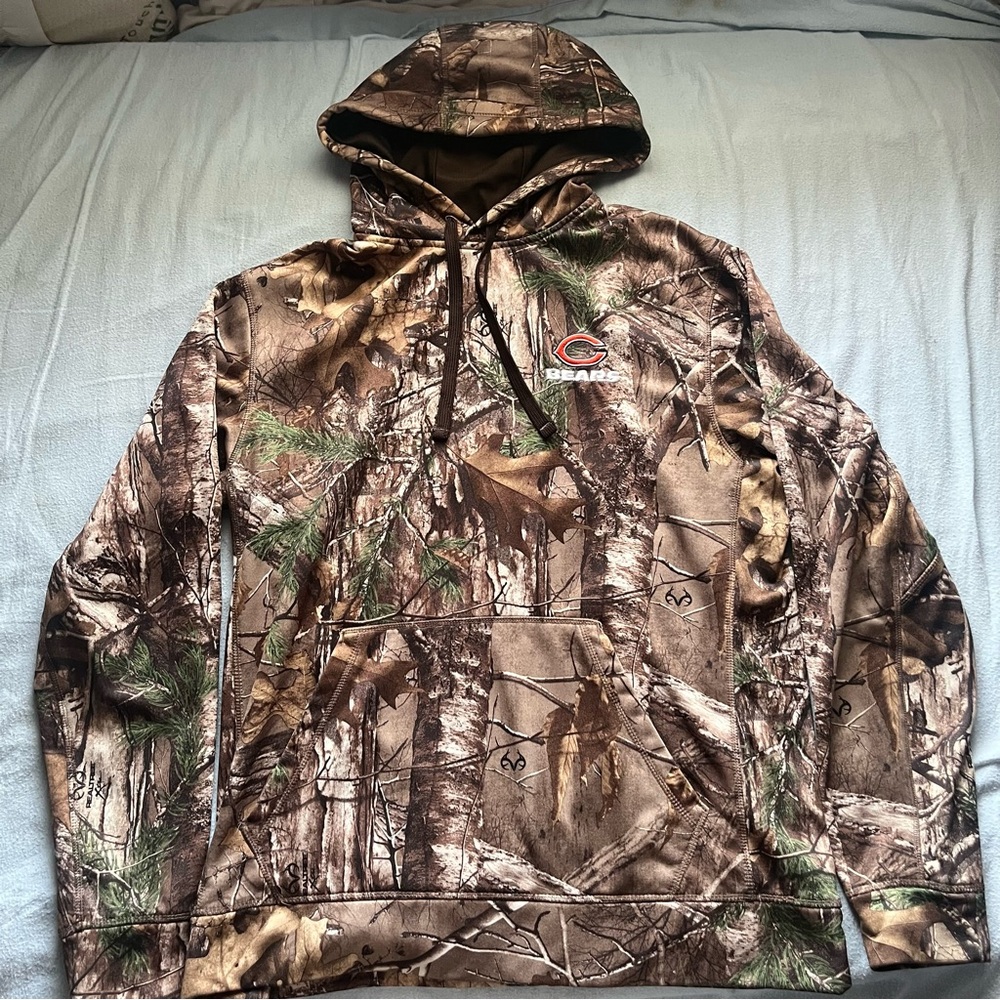 Camo Hoodie with Chicago Bears Logo